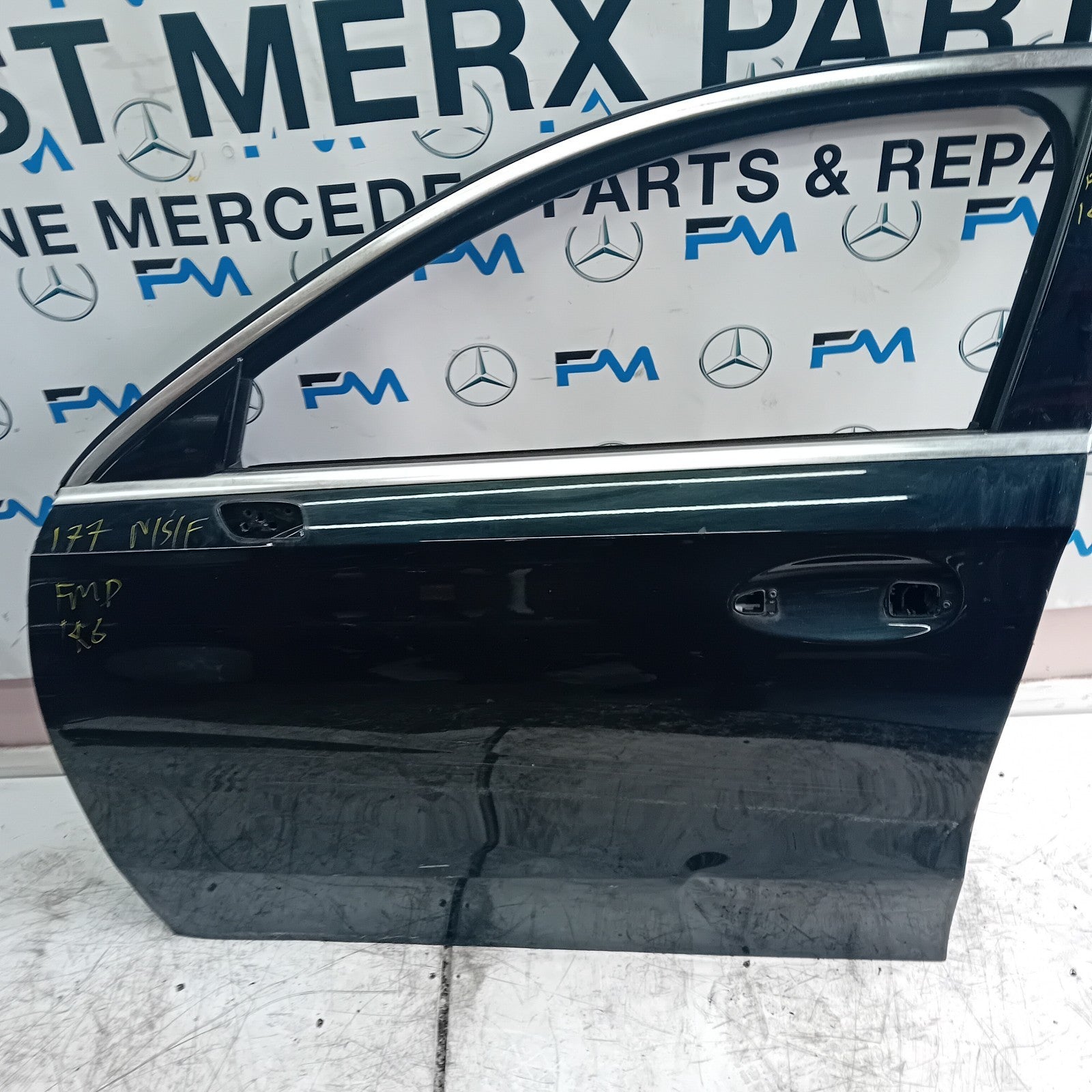 MERCEDES BENZ A-CLASS W177 PASSENGER SIDE FRONT DOOR N/S/F BLACK  FMD146