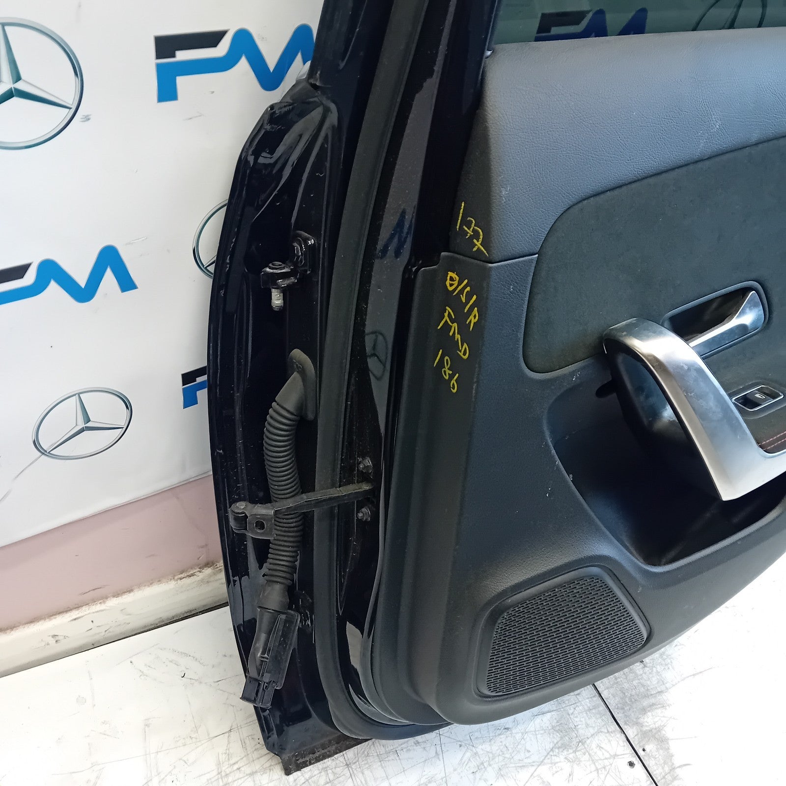 MERDEDES A-CLASS W177 SALOON DRIVER REAR DOOR NSR BLACK 2018 ON COMPLETE FMD186