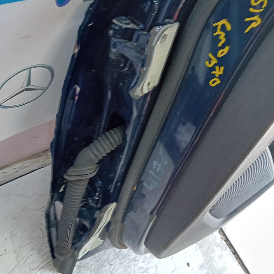 MERCEDES BENZ A-CLASS W176 DRIVER REAR DOOR OSR BLUE 2012-18 COMPLETE FMD370