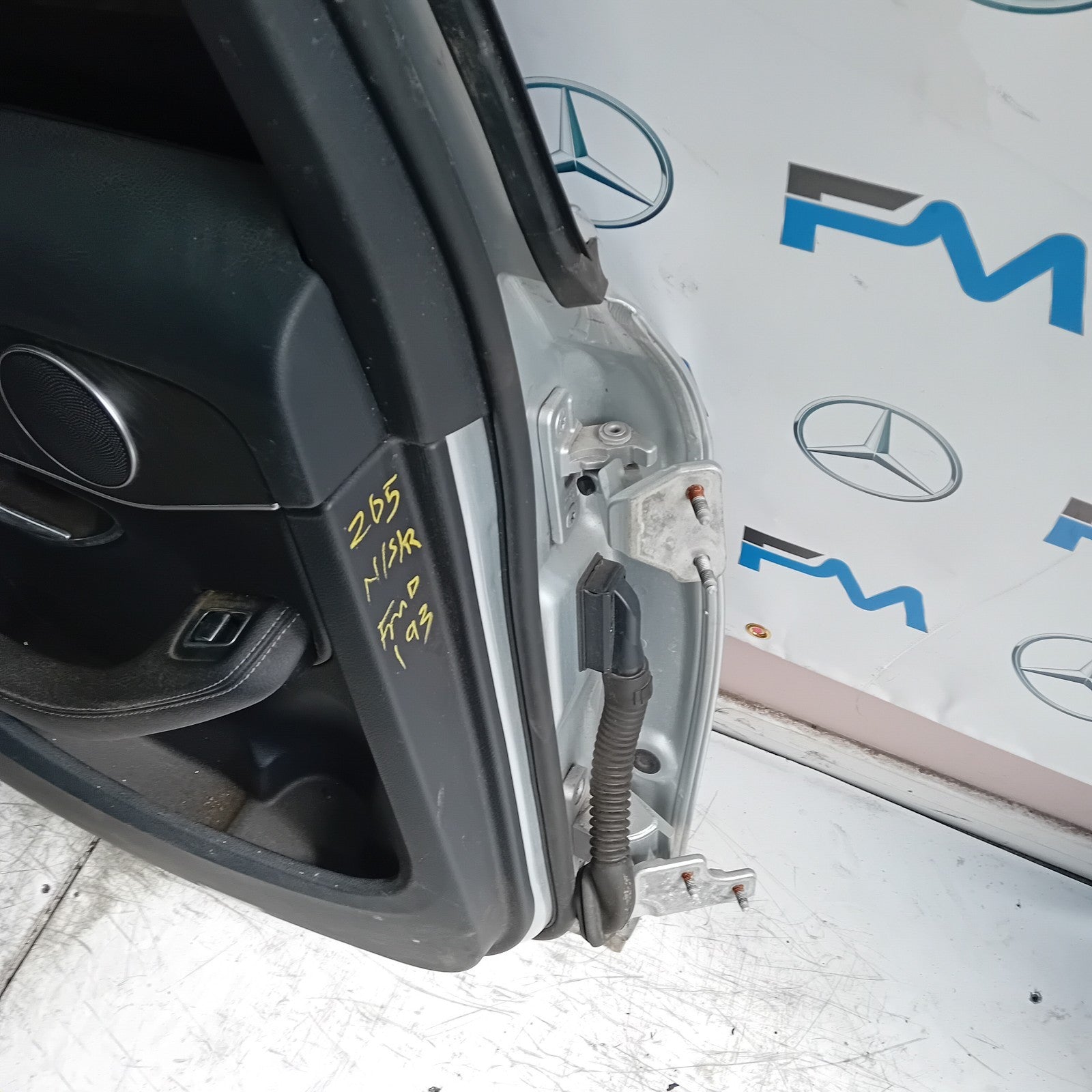 MERCEDES C-CLASS W205 PASSENGER  REAR DOOR NSR SILVER 2014 ON COMPLETE FMD193