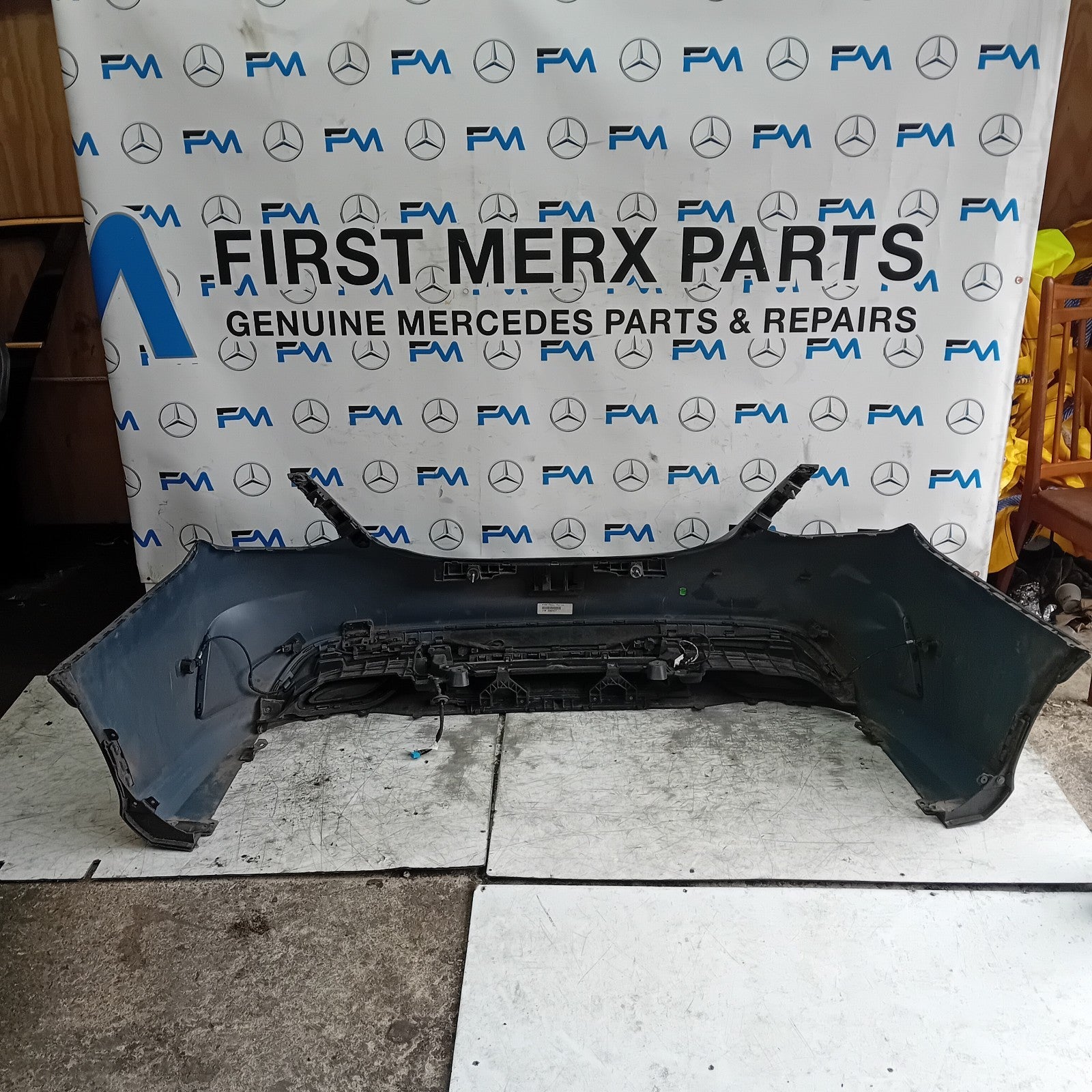 MERCEDES BENZ C-CLASS W205 SALOON REAR AMG BUMPER BLACK 2014 A2058555738 FMX72