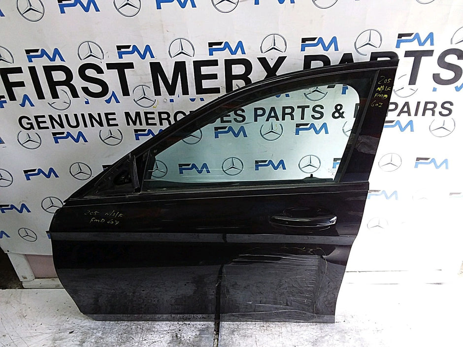 MERCEDES C-CLS W205 SLN PASSENGER FRONT DOOR NSF BLACK 2014-21 COMPLETE FMD607