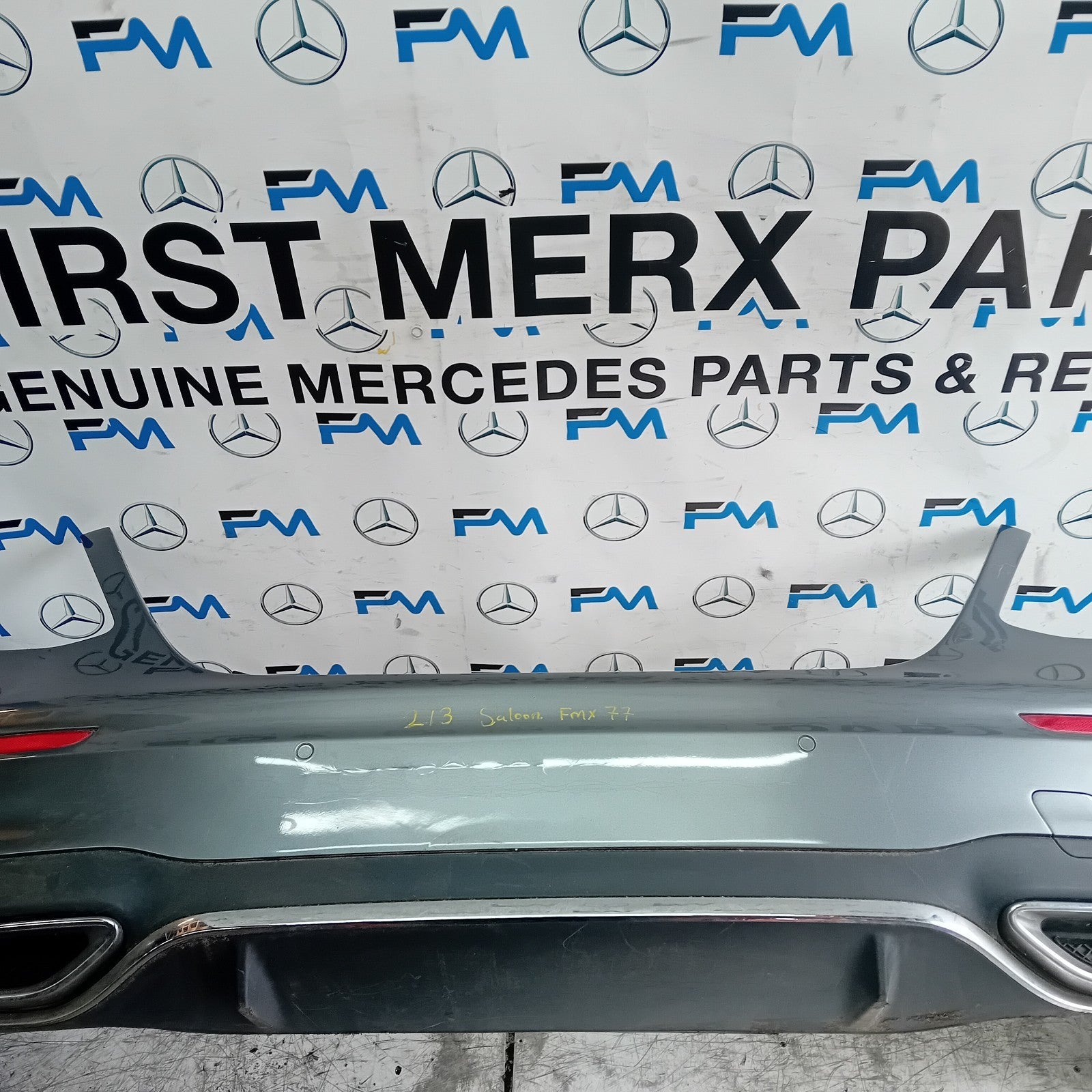 MERCEDES BENZ E-CLASS W213 SALOON REAR BUMPER GREY 2016 ON A2138850001 FMX77