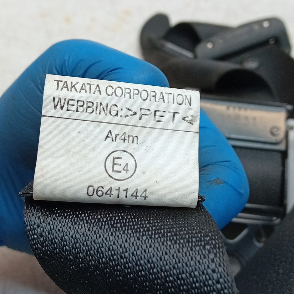 MITSUBISHI OUTLANDER MK3 SEAT BELT REAR DRIVER OSR TK AB2 EN308 BLACK FM001239