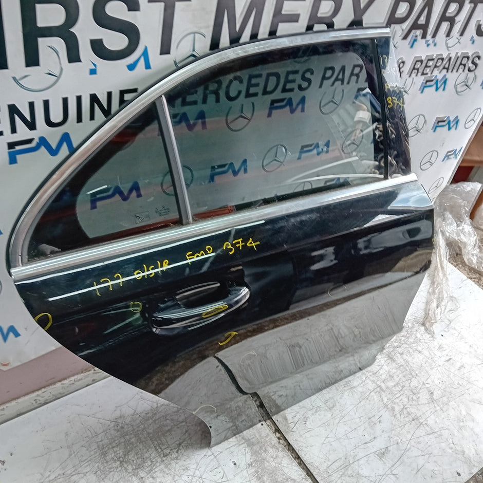 MERCEDES A-CLASS W177 DRIVER REAR DOOR OSR BLACK 2018 ON COMPLETE FMD374