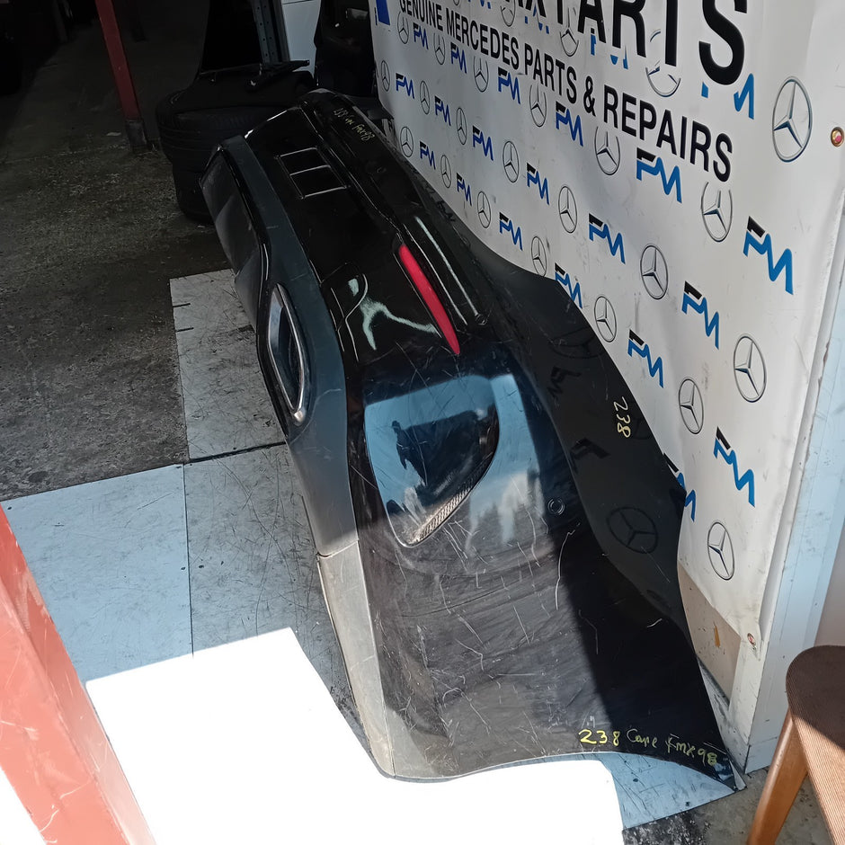 MERCEDES BENZ E-CLASS C238 COUPE BLACK REAR BUMPER 2016 ON COMPLETE FMX98