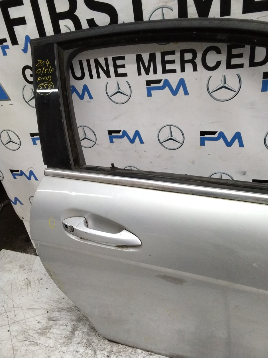 MERCEDES C-CLASS W204 SLN DRIVER FRONT DOOR OSF SILVER 2008-14 COMPLETE FMD558