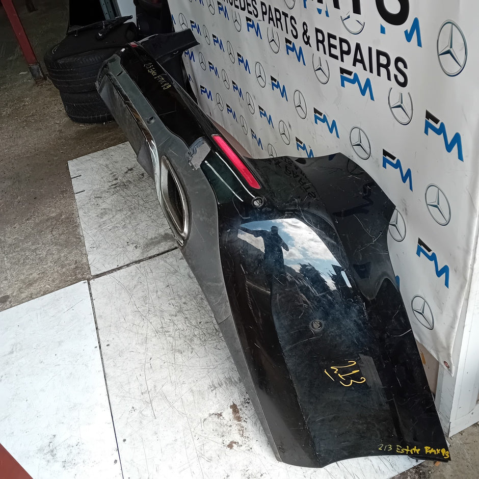 MERCEDES E-CLASS W213 BLACK REAR BUMPER ESTATE 2016 ON A2138850301 FMX93