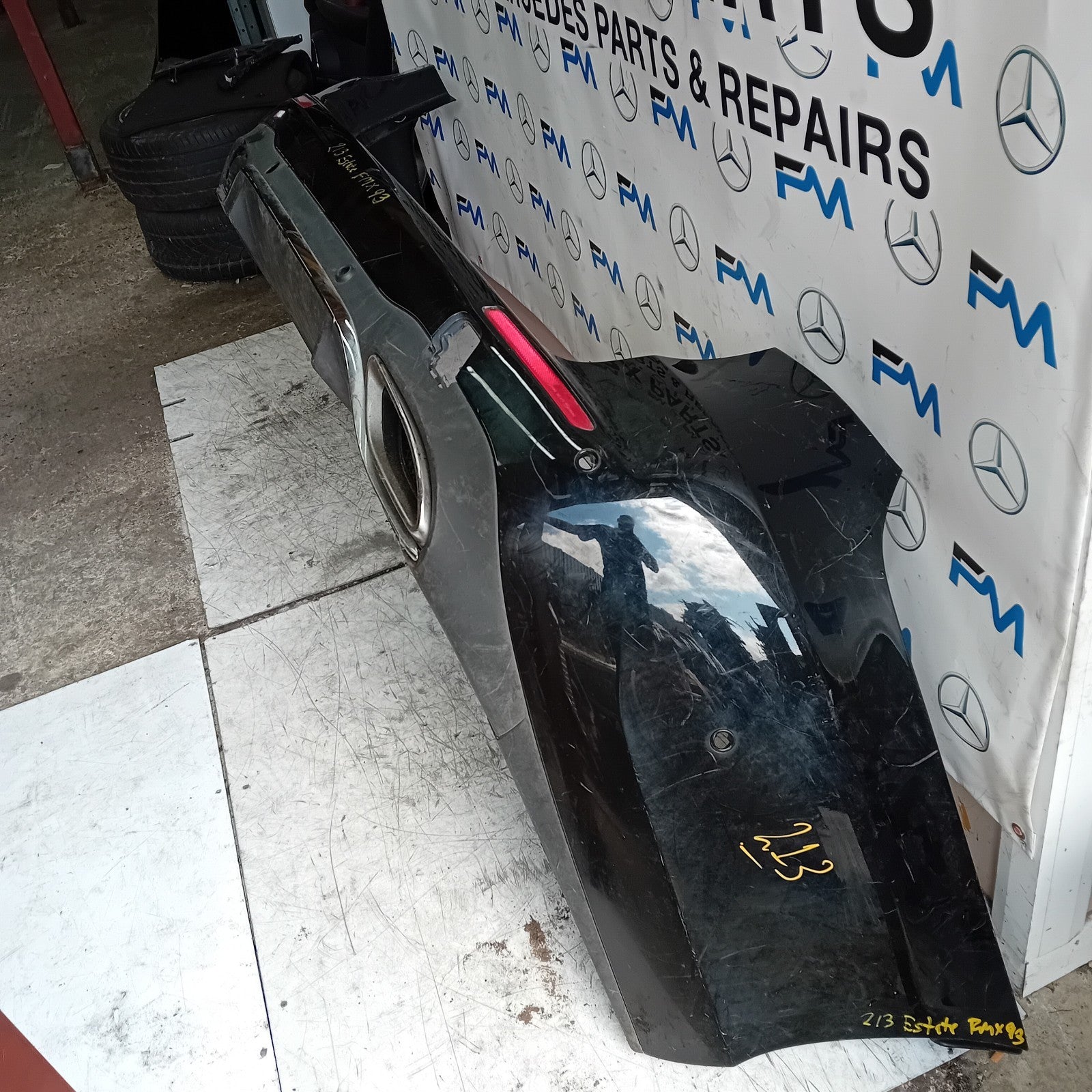 MERCEDES E-CLASS W213 BLACK REAR BUMPER ESTATE 2016 ON A2138850301 FMX93