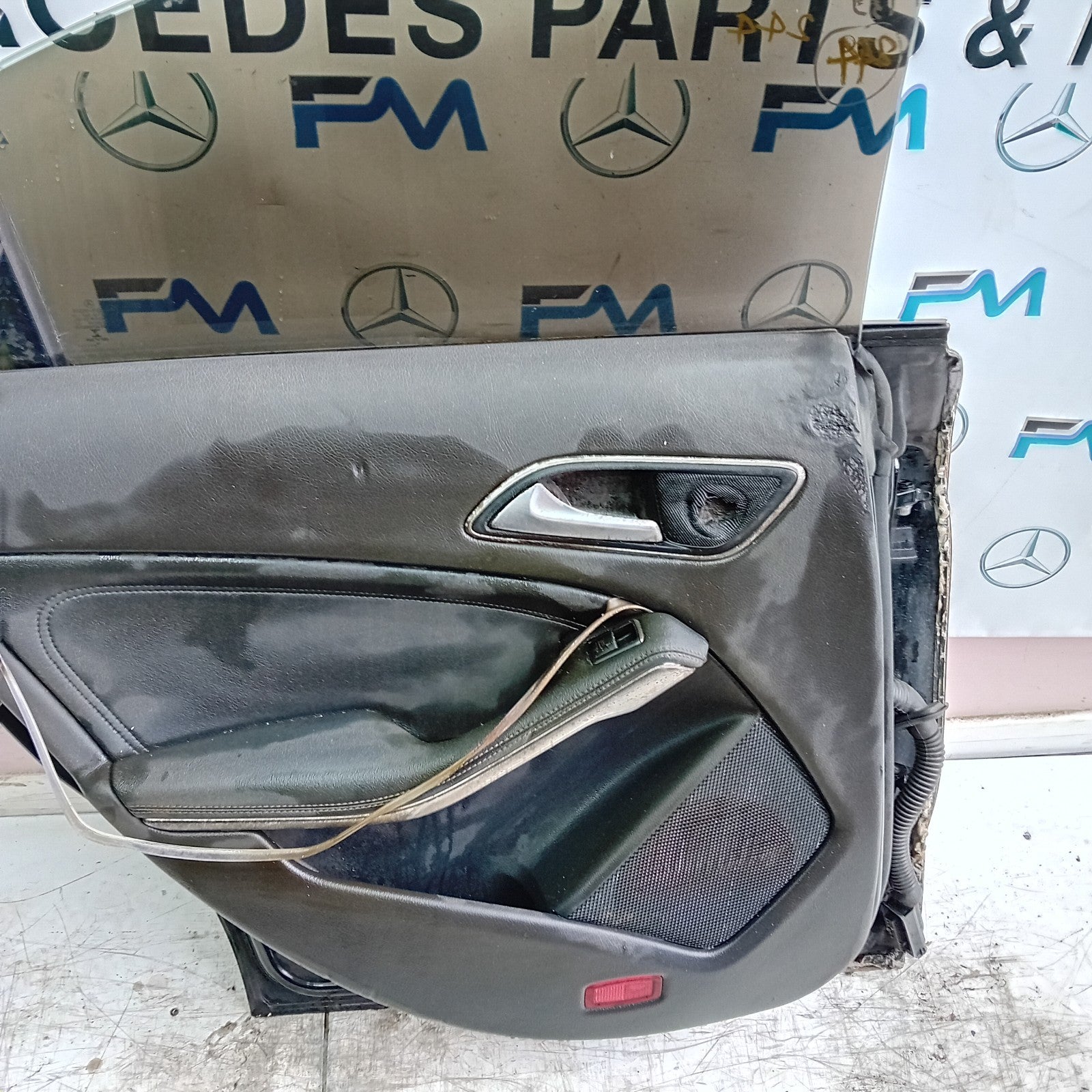 MERCEDES CLA 117 PASSENGER REAR DOOR NSR BLACK 2013-19 COMPLETE FMD244