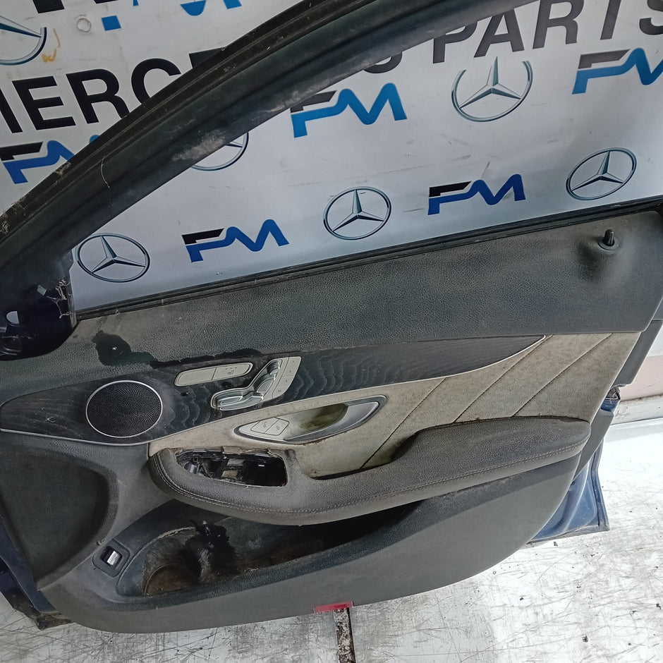 MEECEDS C-CLASS W205 DRIVER FRONT DOOR OSF BLUE 2014 ON COMPLETE FMD397