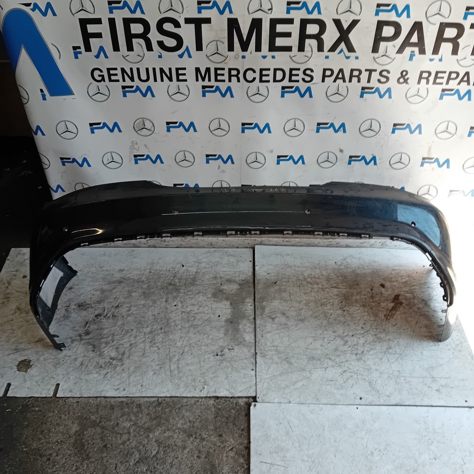 MERCEDES BENZ CLA W117 REAR BUMPER A1179053901 2018 BLACK  FMX167