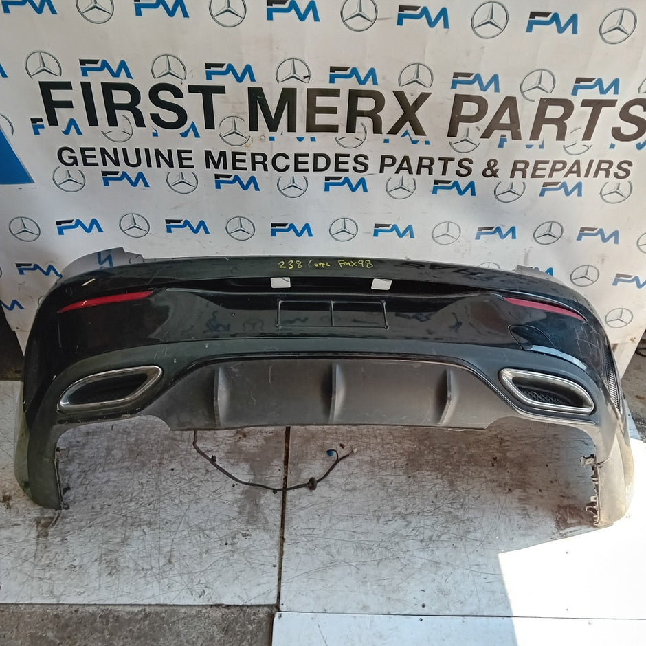 MERCEDES BENZ E-CLASS C238 COUPE BLACK REAR BUMPER 2016 ON COMPLETE FMX98