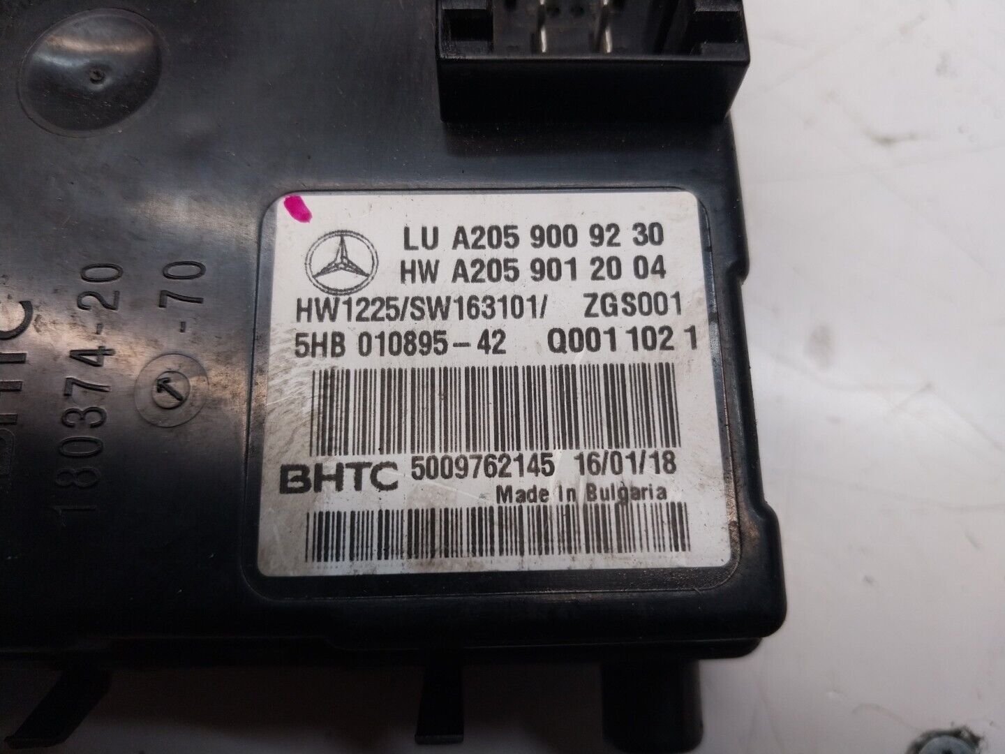 MERCEDES C GLC W205 W253 AIR CONDITIONING CONTROL MODULE A2059009230 FM00269