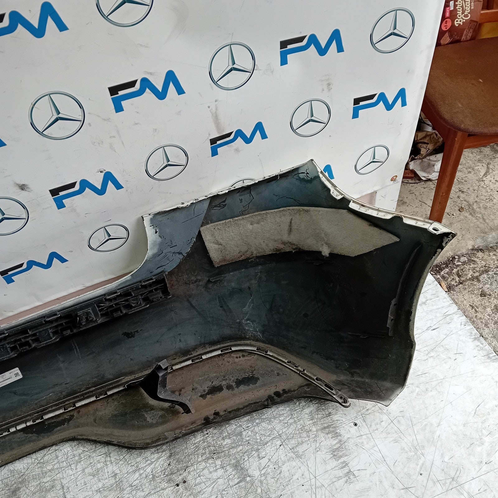 MERCEDES BENZ  A-CLASS W176 REAR BUMPER 2012-18 A1768850125 WHITE COMPLETE FMX25
