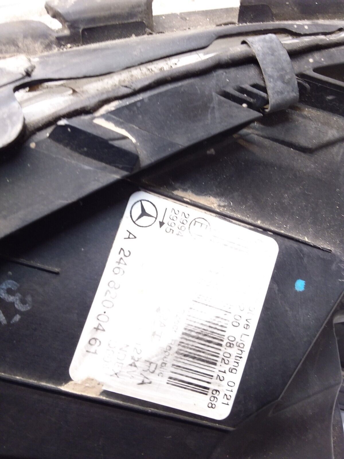 2012 MERCEDES B-CLASS W246 HEADLIGHT DRIVER OS A2468200461 FMH125 (DAMAGED)