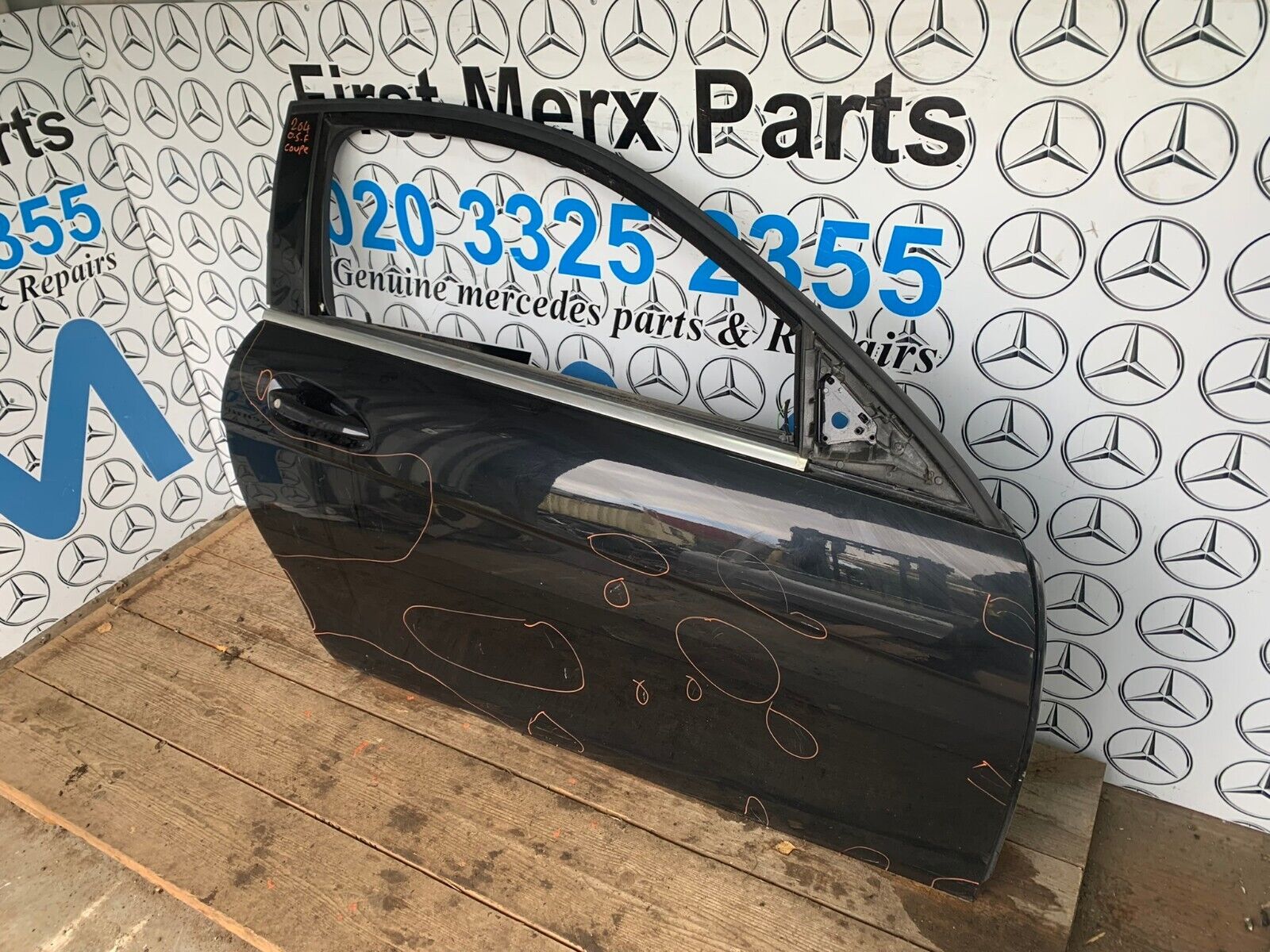 MERCEDES BENZ C CLASS COUPE W204 OFF SIDE RIGHT DOOR 2011-2014