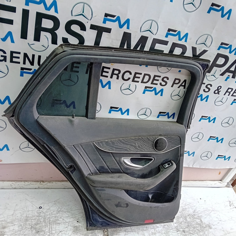 MEECEDS C-CLASS S205 EST PASSENGER REAR DOOR NSR BLUE 2014 ON COMPLETE FMD391