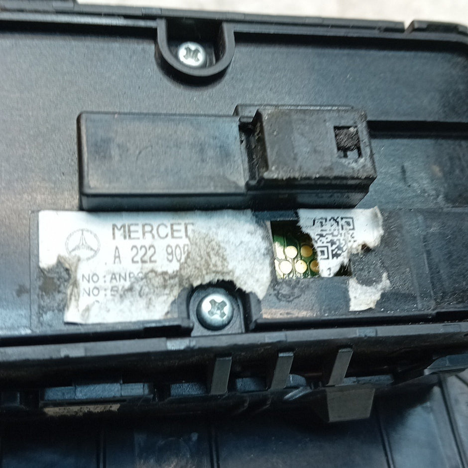MERCEDES W222 S-CLASS WINDOW SWITCH BLOCK FRONT DOOR RIGHT A222905 FM001513