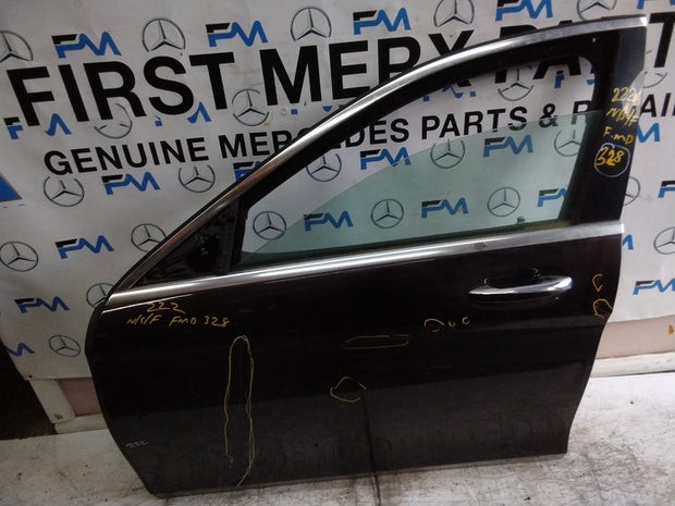MERCEDES S-CLASS W222 SLN PASSENGER FRONT DOOR NSF BLACK 2014 ON COMPLETE FMD328
