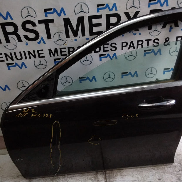 MERCEDES S-CLASS W222 SLN PASSENGER FRONT DOOR NSF BLACK 2014 ON COMPLETE FMD328