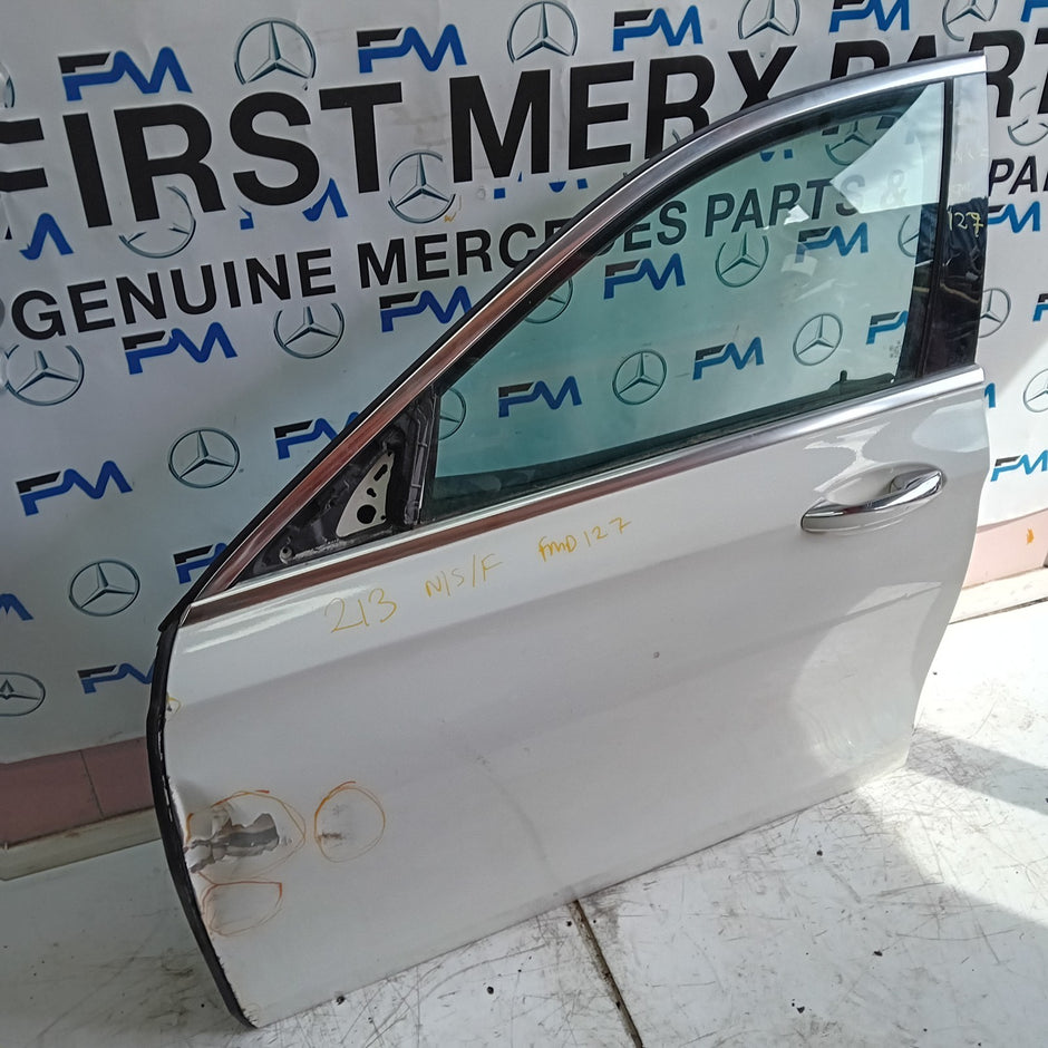 MERCEDES BENZ E-CLASS W213 PASSENGER SIDE FRONT DOOR N/S/F WHITE FMD127