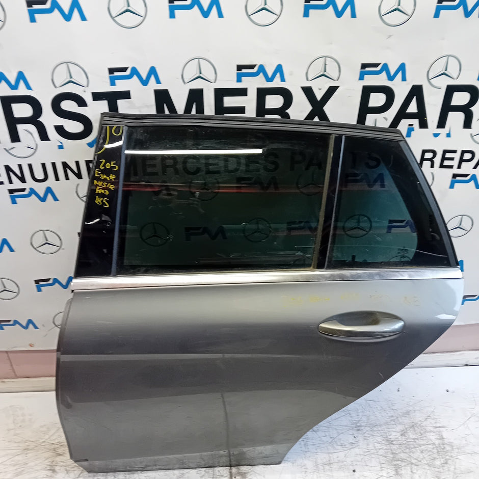MERDEDES C-CLASS EST W205 PASSENGER REAR DOOR NSR GREY 2014 ON COMPLETE FMD185