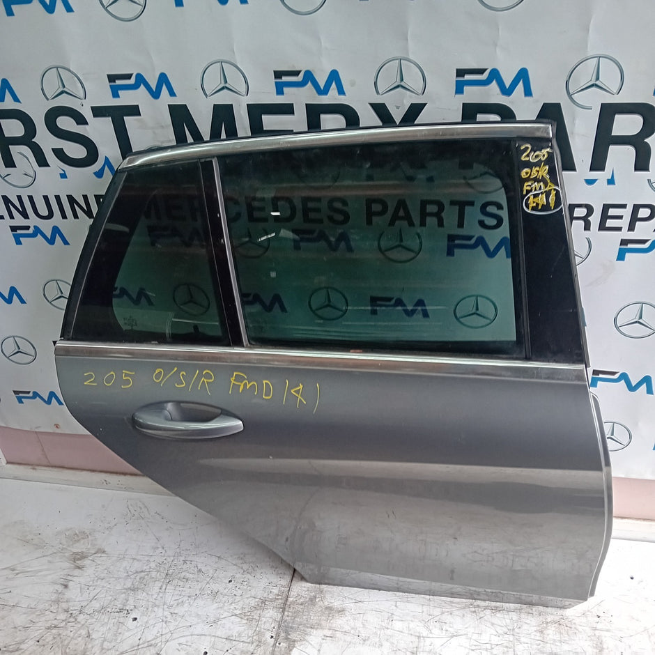MERCEDES ESTATE C-CLASS W205 DRIVER REAR DOOR O/S/R GREY COMPLETE 2014-22 FMD141