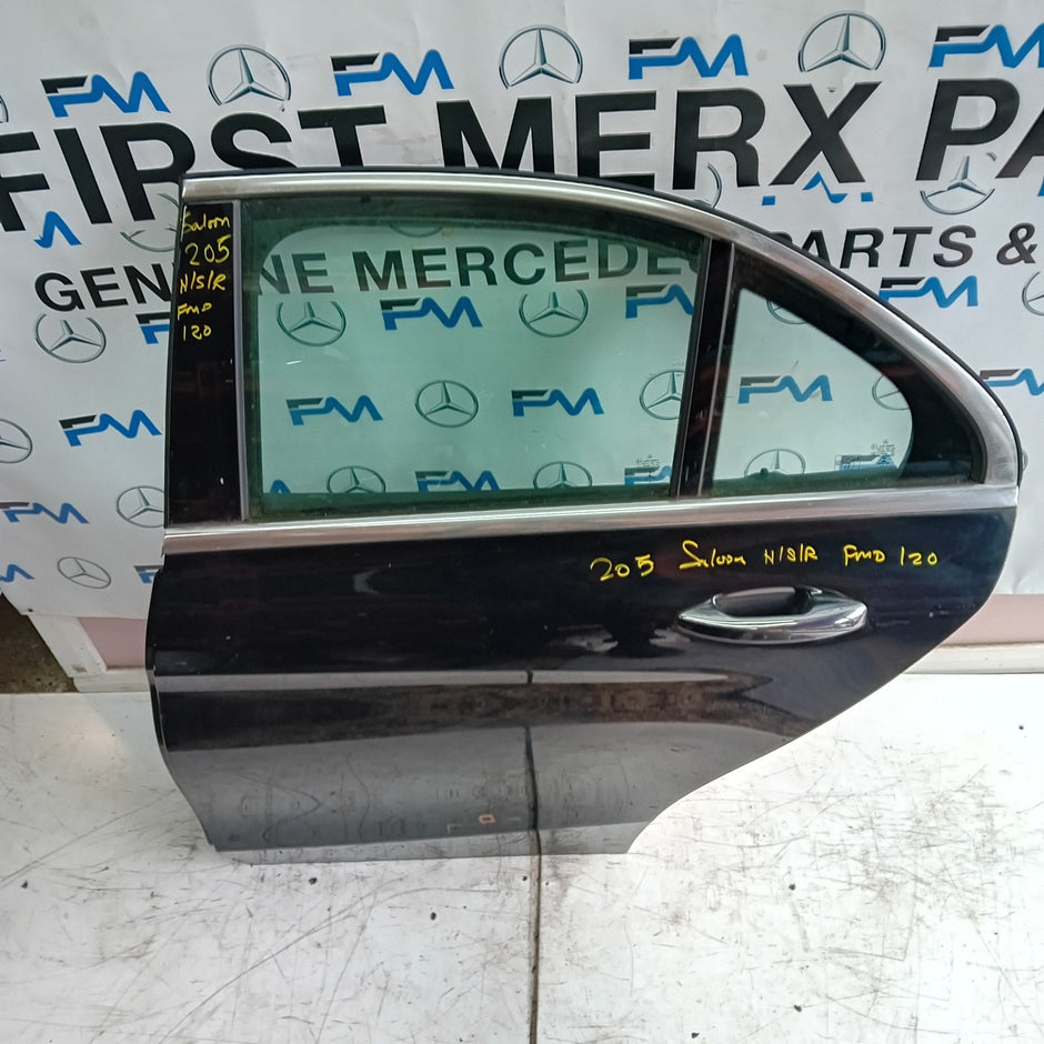 MERCEDES BENZ C-CLASS W205 PASSENGER SIDE REAR DOOR N/S/R BLACK FMD120