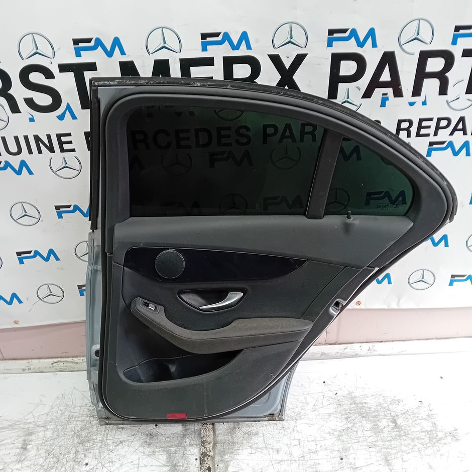MERCEDES C-CLASS W205 DRIVER REAR DOOR OSR SILVER COMPLETE 2014 ON FMD414