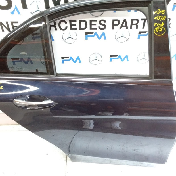 MERCEDES BENZ C-CLASS W205 DRIVER SIDE REAR DOOR O/S/R COMPLETE BLUE FMD87