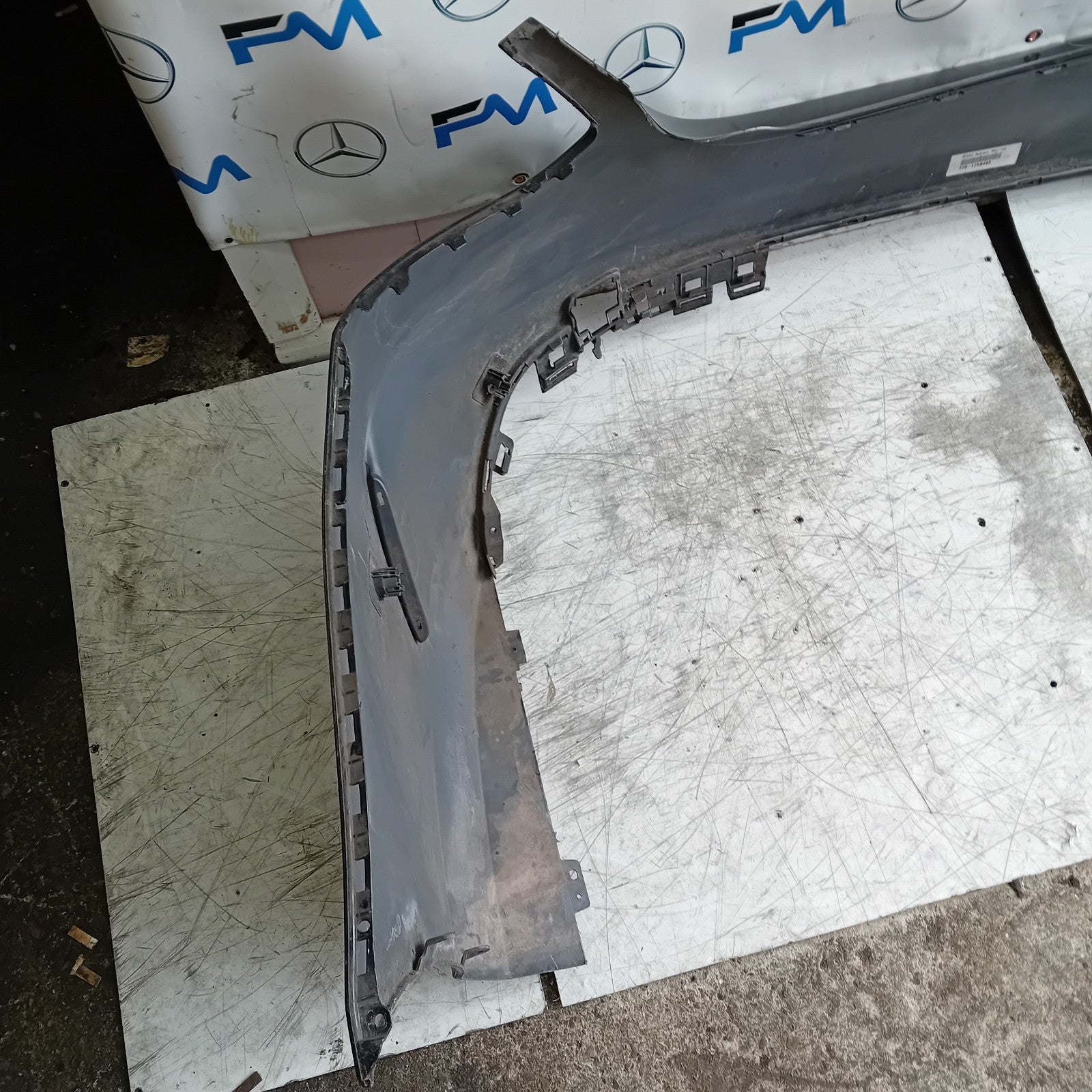 MERCEDES C-CLASS W205 SLN REAR BUMPER 2014 BLACK A2058555738 FMX45