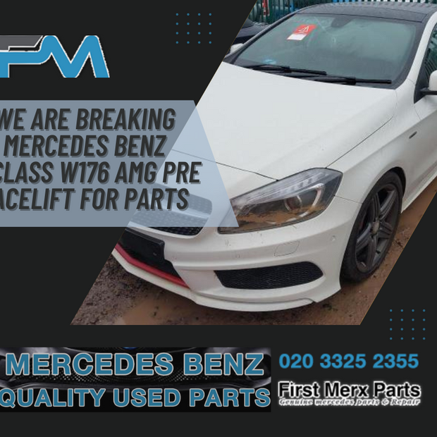 MERCEDES A-CLASS W176 AMG PFL / AIR BAGS ( STEERING WHEEL, KNEE, ROOF )