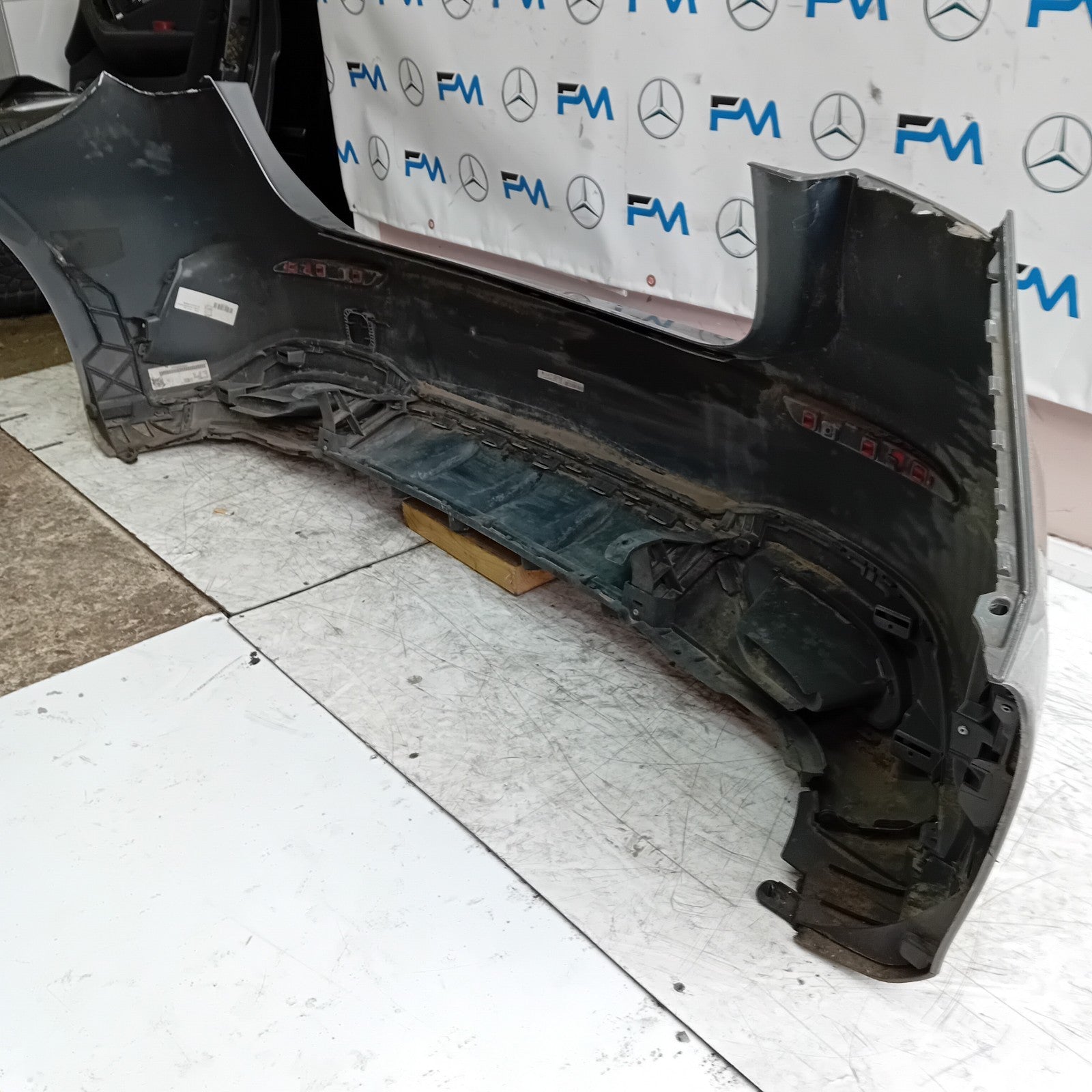 MERCEDES BENZ  A-CLASS W177 REAR BUMPER A1778804701 GREY 2018 COMPLETE FMX3