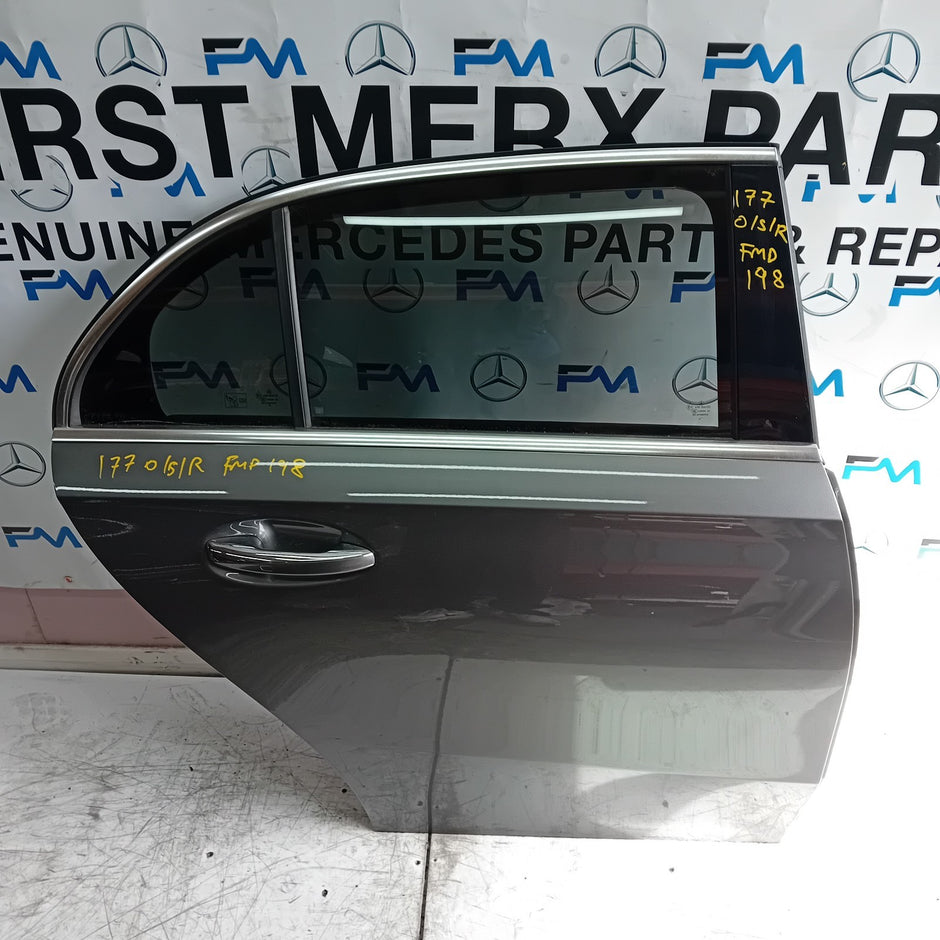 MERCEDES BENZ A-CLASS W177 DRIVER REAR DOOR OSR GREY 2018 ON COMPLETE FMD198
