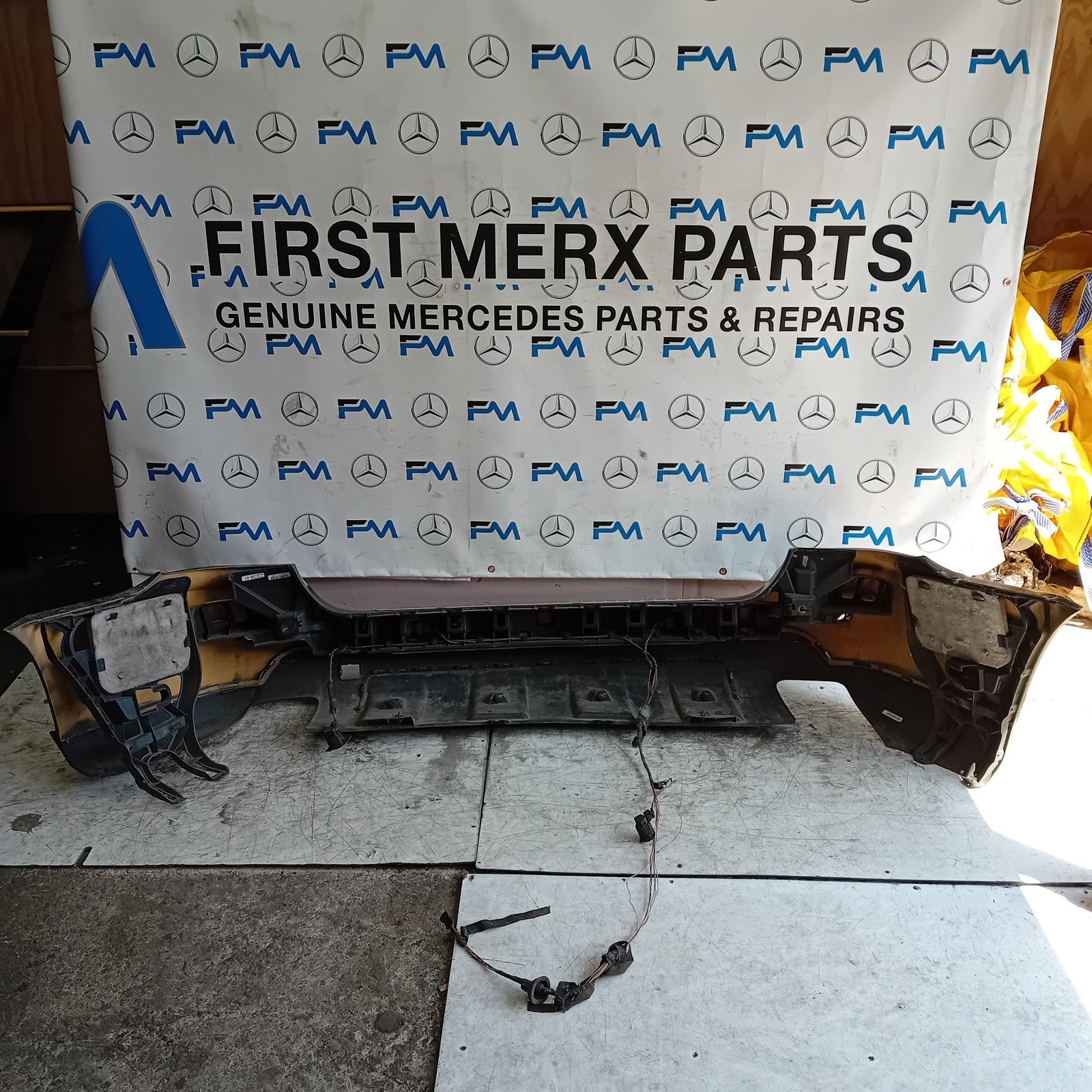 MERCEDES BENZ M-CLASS W164 REAR BUMPER A1648850066 2011 BLACK FMX170