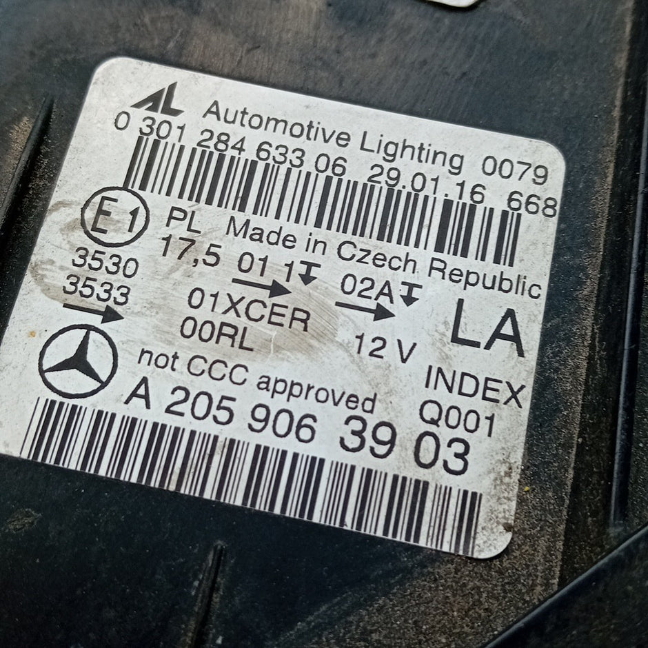 MERCEDES C-CLASS W205 N/S HIGH PERFORMANCE HEADLIGHT A2059063903 14-19 FMH191