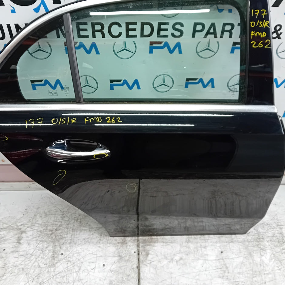 MERCEDES A-CLASS W177 SLN DRIVER REAR DOOR OSR BLACK 2018 ON COMPLETE FMD262
