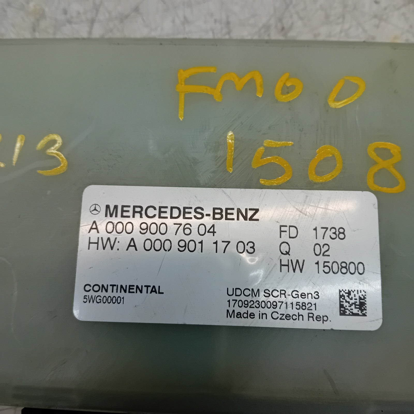 MERCEDES BENZ  E-CLASS W213 ADBLUE SCR CONTROL UNIT EGR ECU A0009007604 FM001508