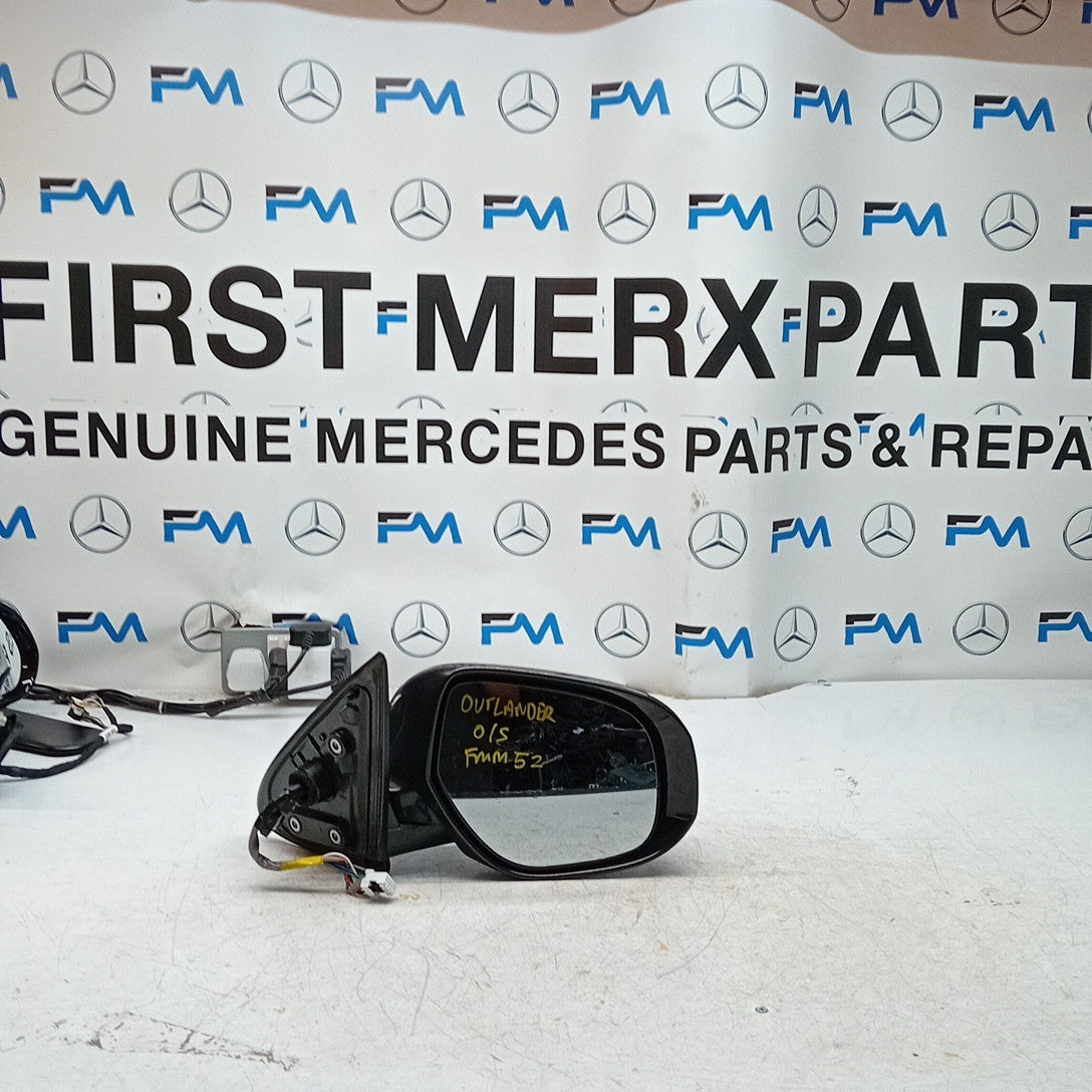 MITSUBISHI OUTLANDER MK3 DRIVER WING MIRROR OS BLACK CAMERA 2013 FMM52 (D)