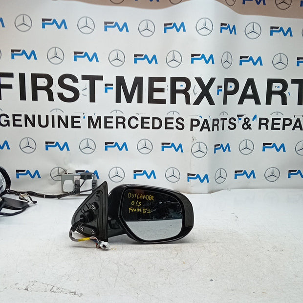 MITSUBISHI OUTLANDER MK3 DRIVER WING MIRROR OS BLACK CAMERA 2013 FMM52 (D)