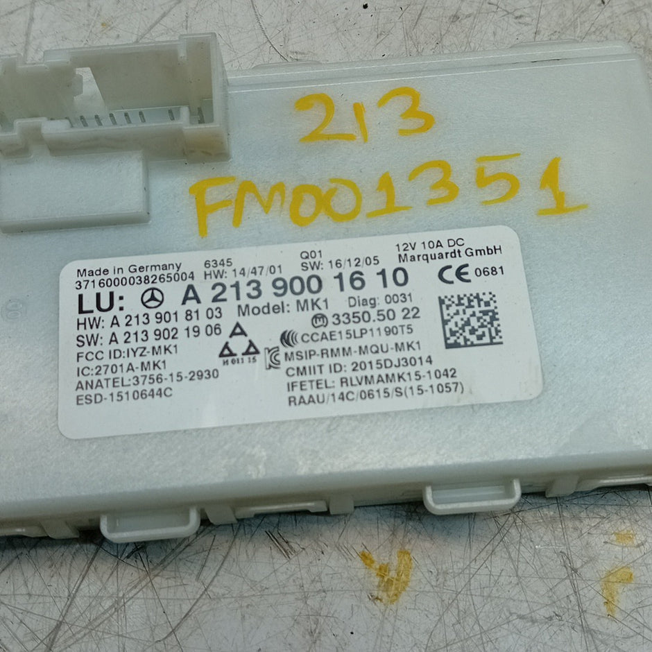 MERCEDES BENZ E-CLASS KEYLESS GO CONTROL UNIT W213 A2139001610 FM001351