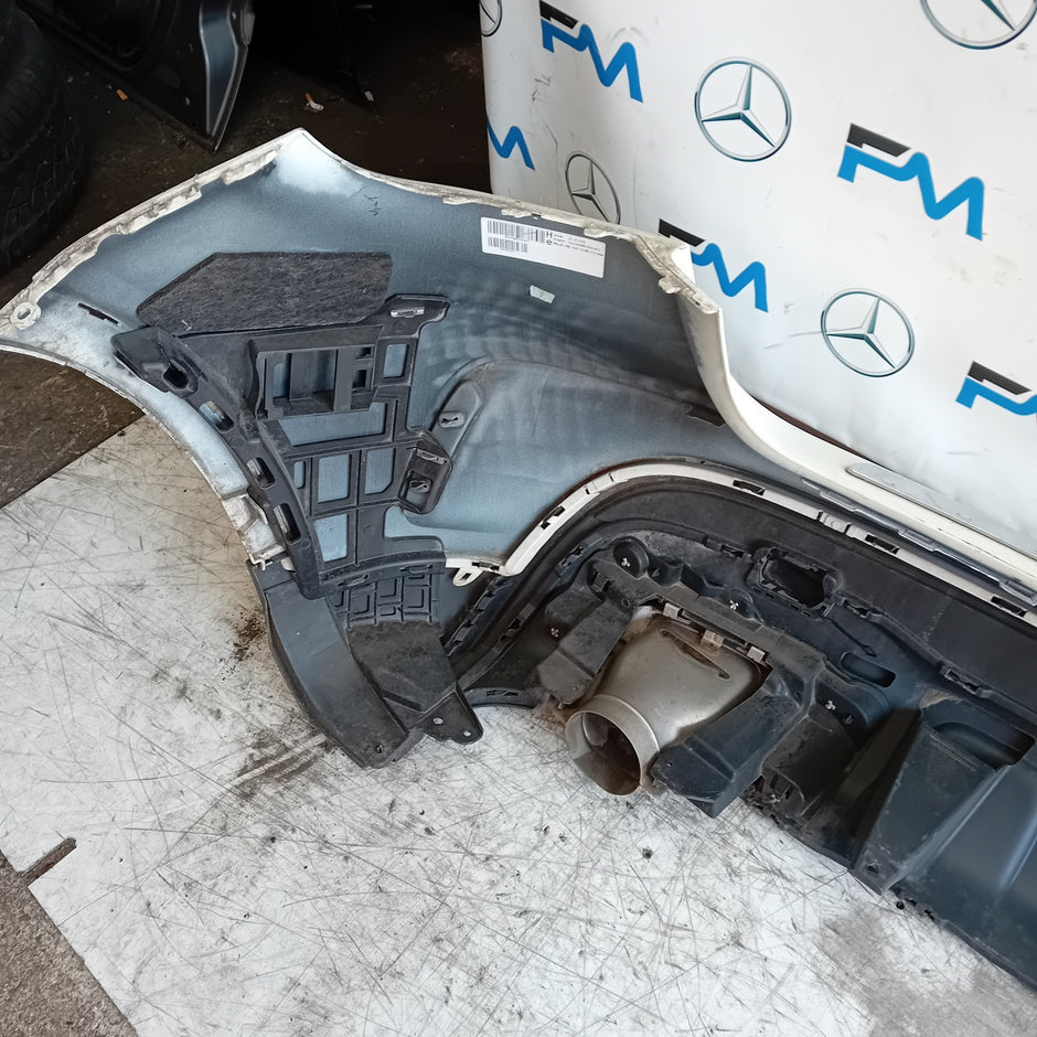 MERCEDES BENZ GLA X156 AMG WHITE REAR BUMPER 2014-19 A1568852825 COMPLETE FMX99