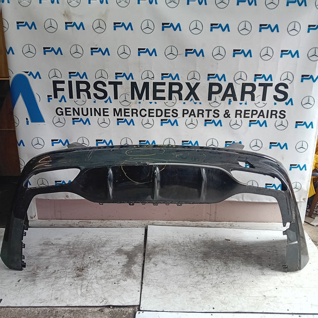 MERCEDES E-CLASS W213 SALOON REAR BUMPER BLACK 2016 A2138850001 FMX78 (DAMAGE)