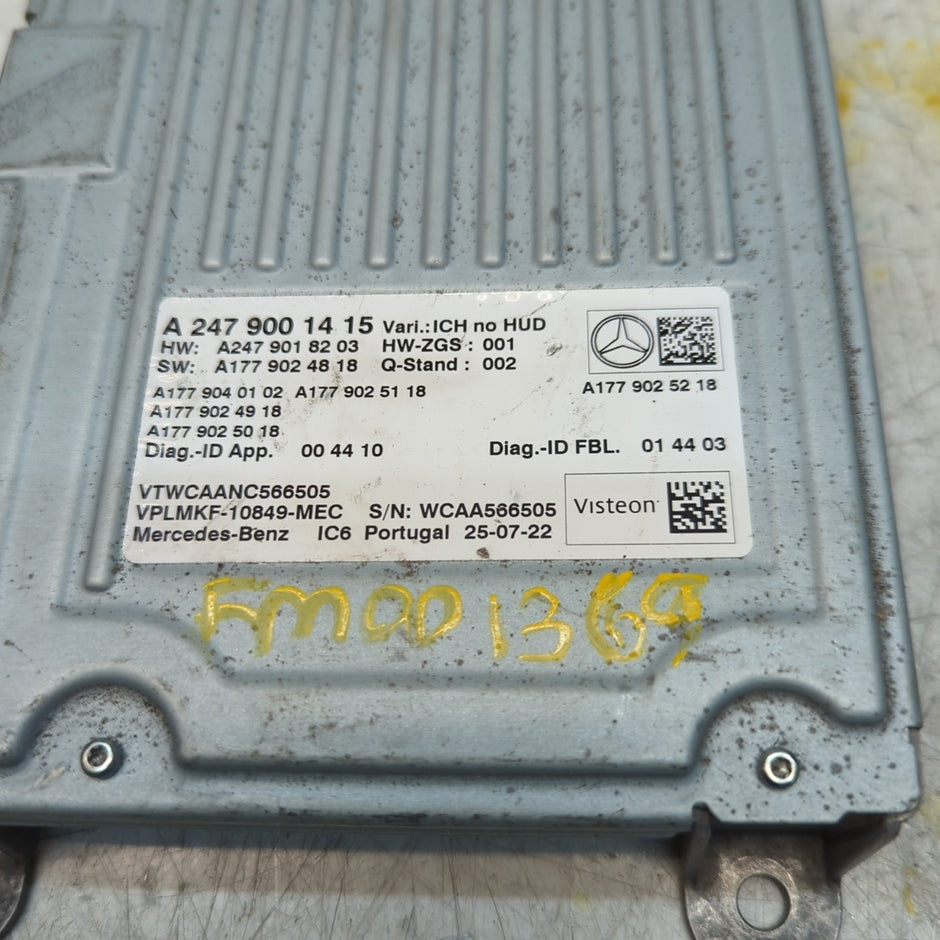 MERCEDES B-CLASS  INSTRUMENT CLUSTER CONTROL UNIT W247 A2479001415 FM001369