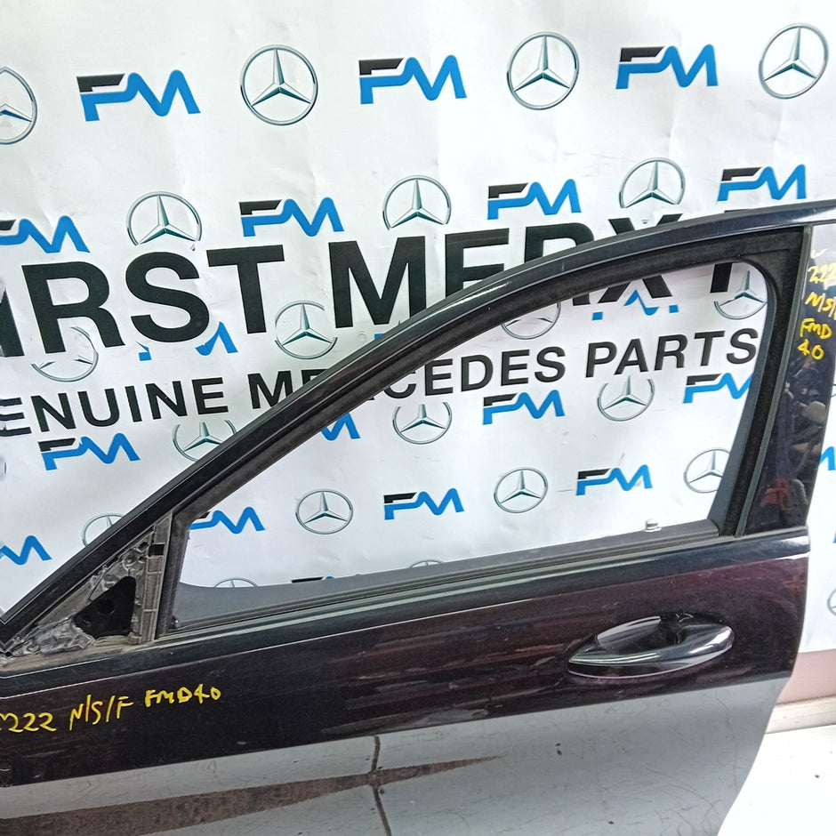 MERCEDES BENZ S-CLASS W222 PASSENGER SIDE FRONT DOOR N/S/F COMPLETE BROWN FMD40