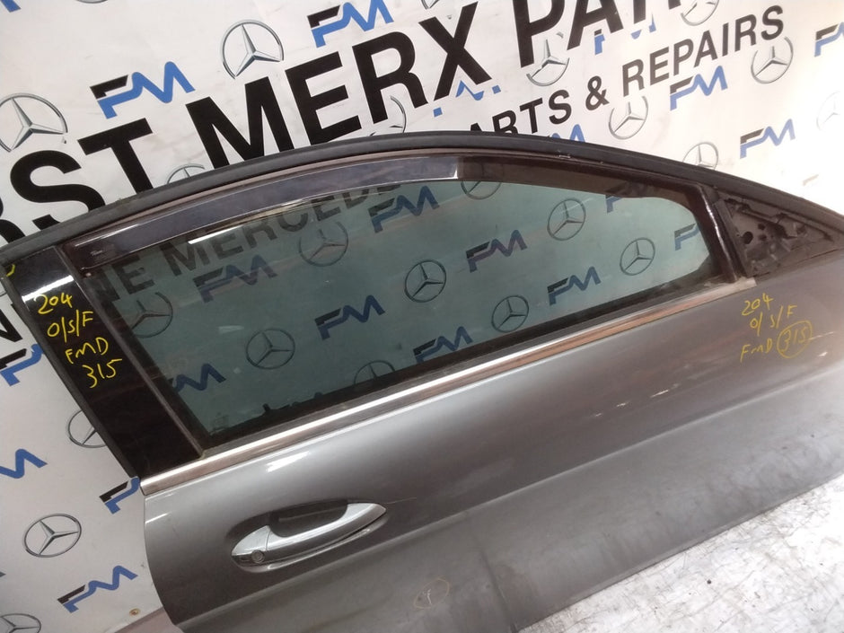 MERCEDES BENZ C-CLASS W204 DRIVER FRONT DOOR OSF GREY 2007-2014 COMPLETE FMD315