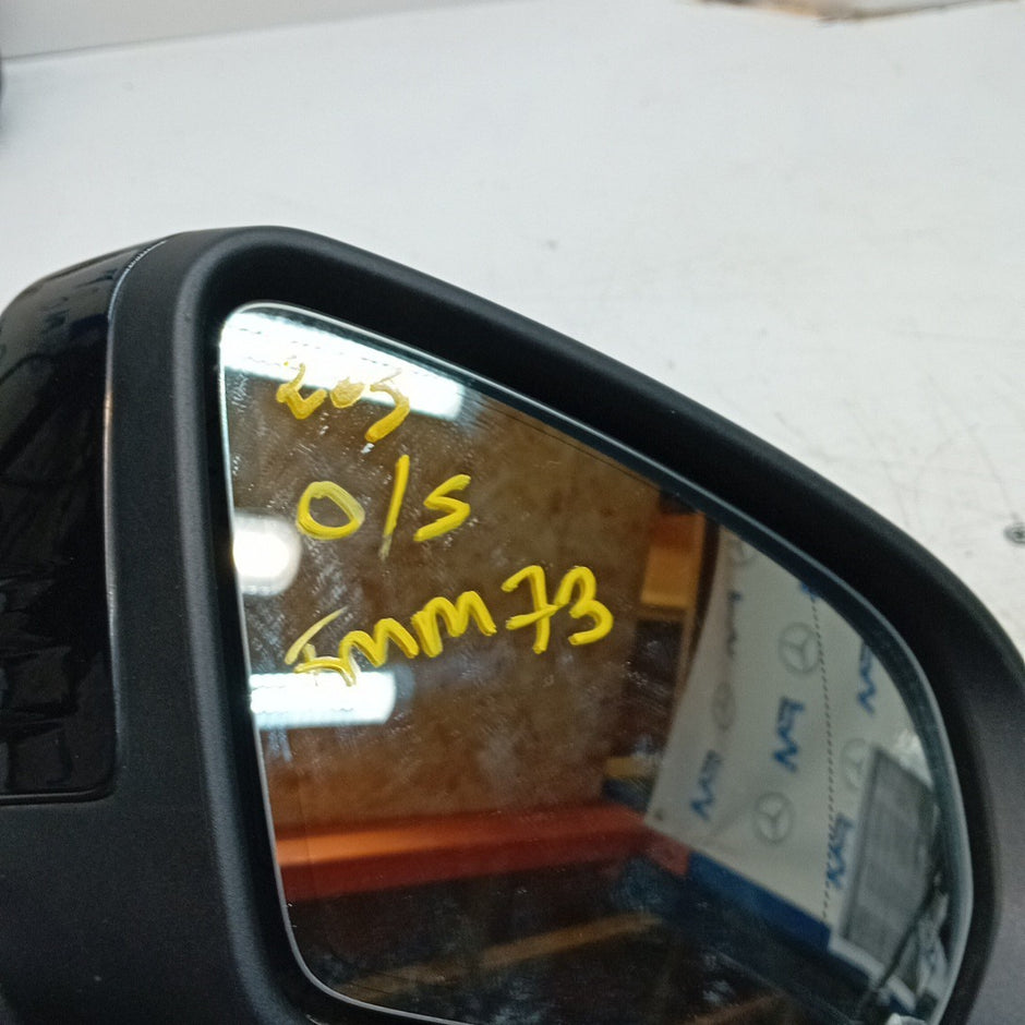 MERCEDES C-CLASS W205 DRIVER WING MIRROR OSF BLACK PL A2058105400 FMM73