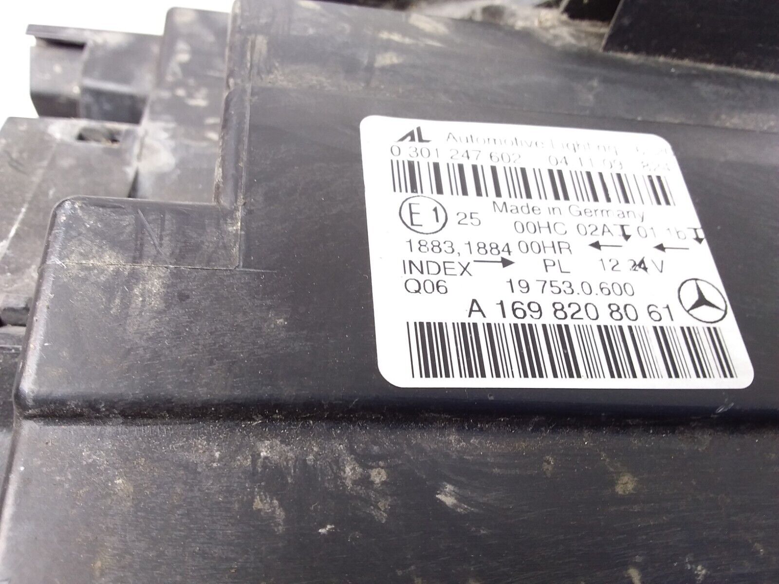 2009 MERCEDES B-CLASS W245 W169 HEADLIGHT DRIVER O/S A1698208061 FMH141