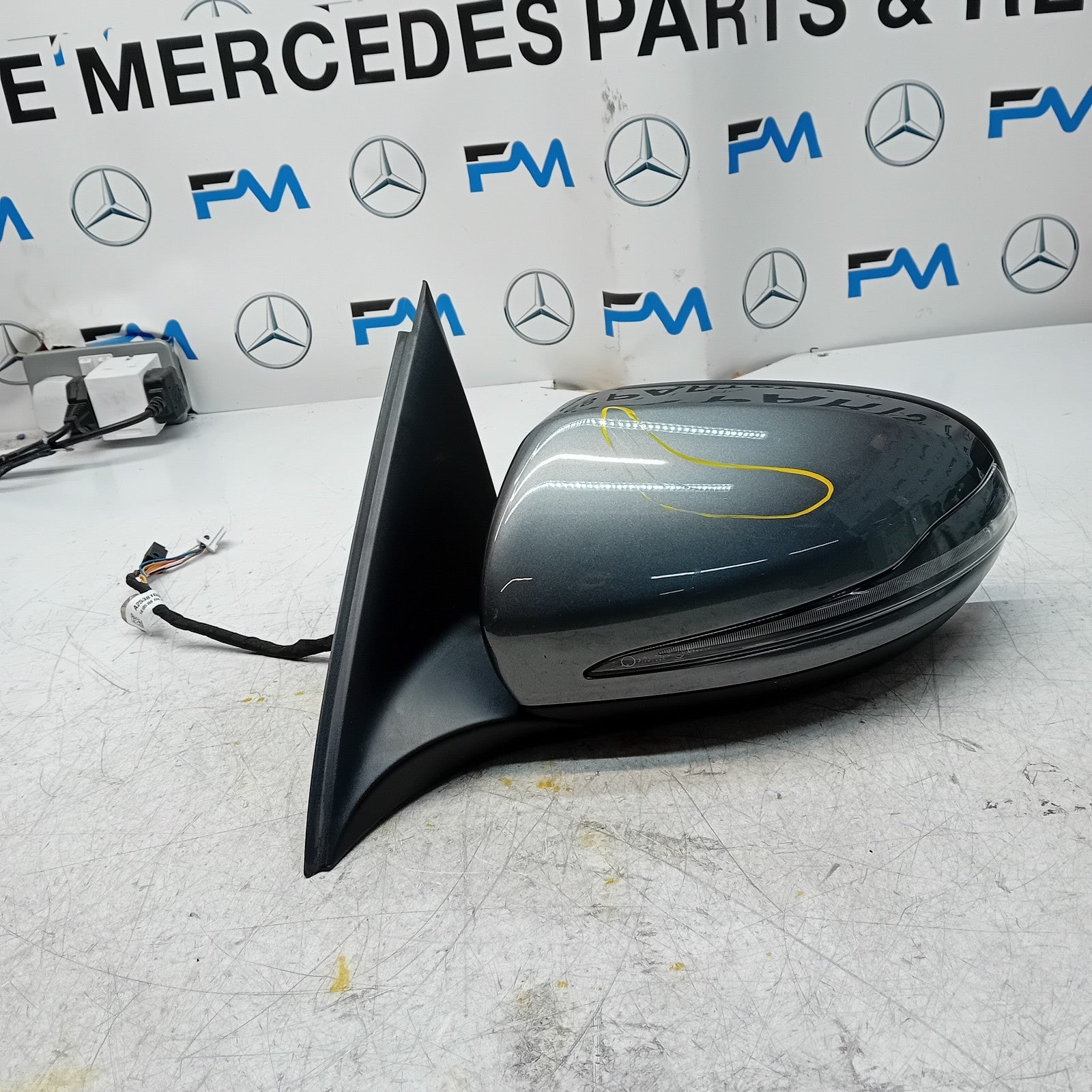 MERCEDES BENZ GLC W253 PASSENGER WING MIRROR NS GREY PL A2538103901 FMM85
